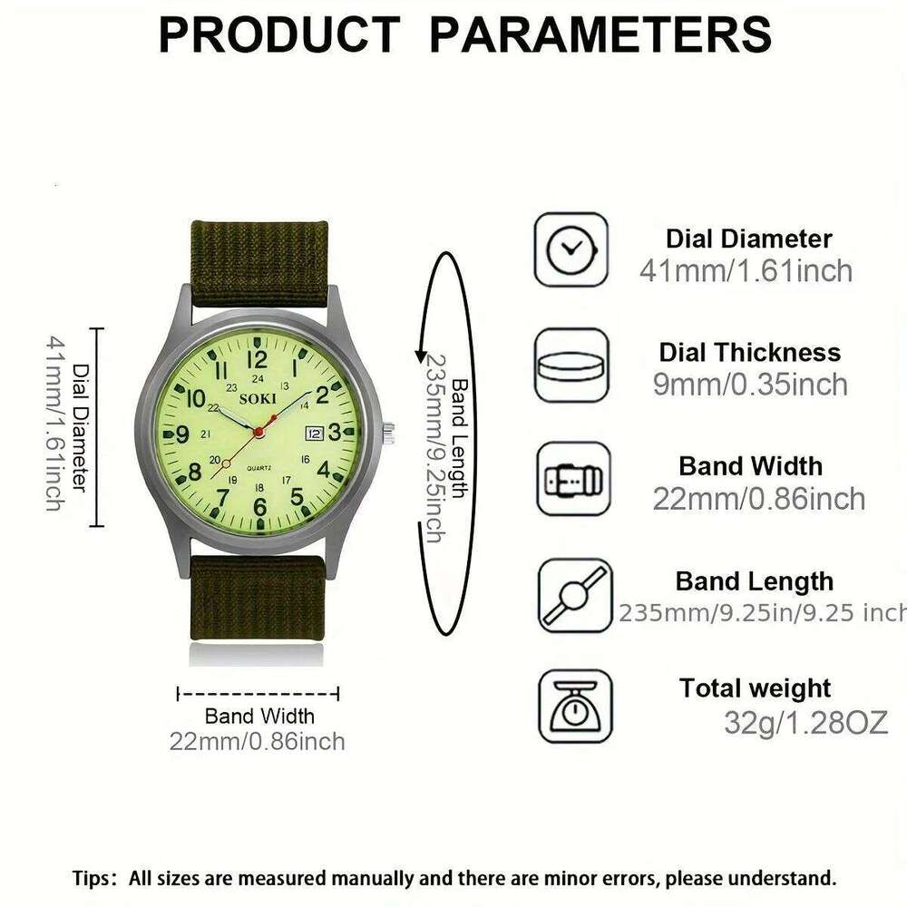 2pcs/set Men's Watch Calendar Fashion Digital Display Men Quartz WristWatch Casual Business Mens Clock Set
