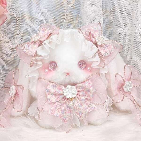 CHARHP&KEJNT Official Authentic High-Value Ins Lolita Rabbit Pearl Floral Crossbody Bag for Women