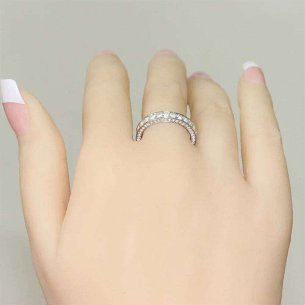 Handmade Promise Diamond ring Real S925 Sterling Silver Engagement wedding band rings for women Bridal Finger Jewelry H260312
