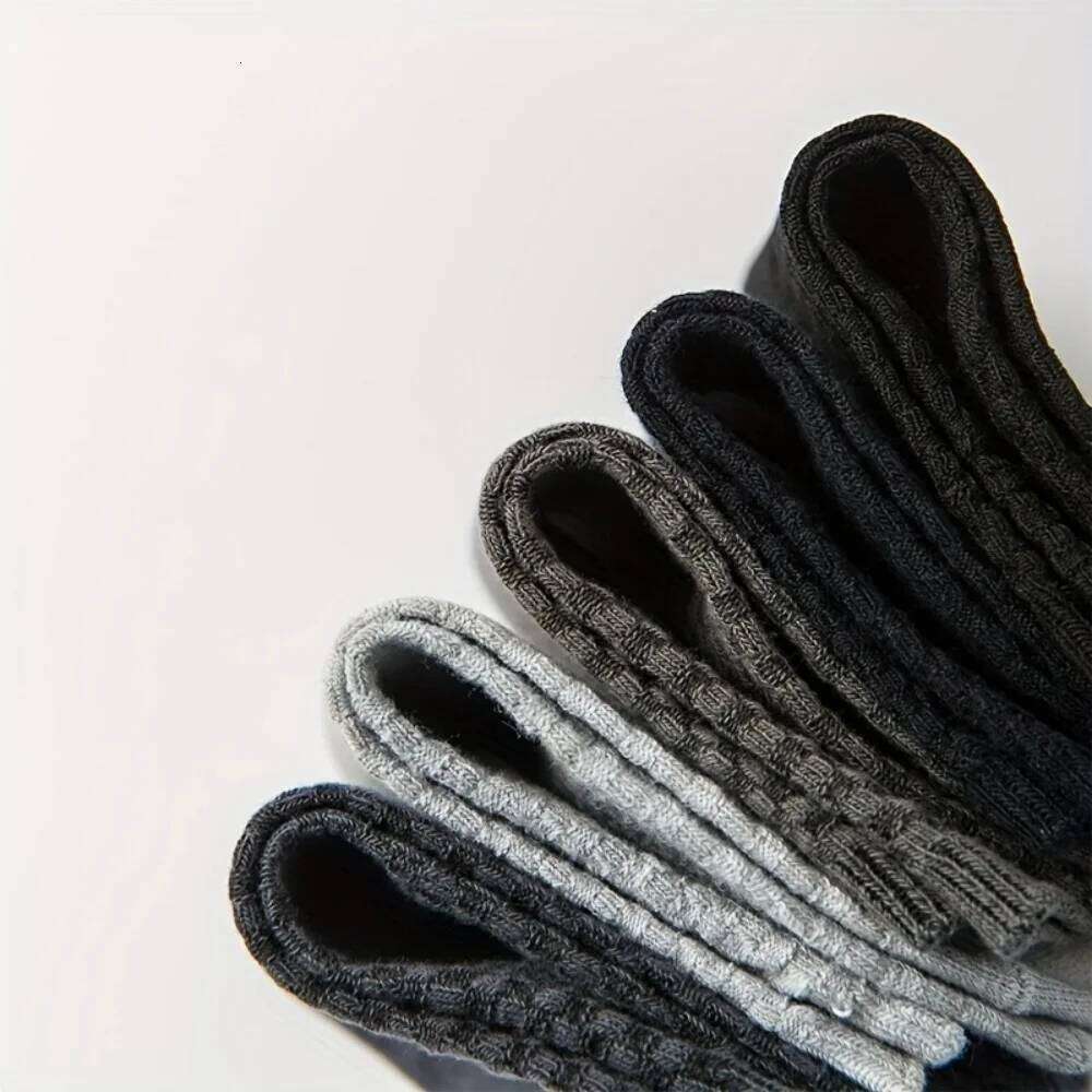 Hss Brand Bamboo Fiber 5 Pairs/Lot New Classic Business Long Summer Winter Casual Men's Dress Socks Big Size Eu38-45 Z260312