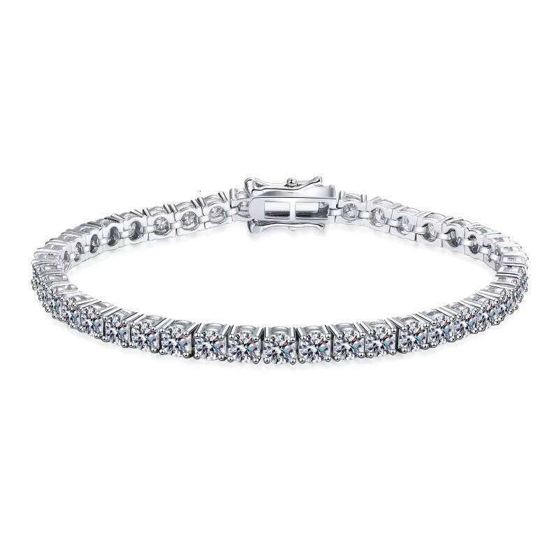 Tennis Fashionable Sier Ice VVS Silicon Stone Bracelet