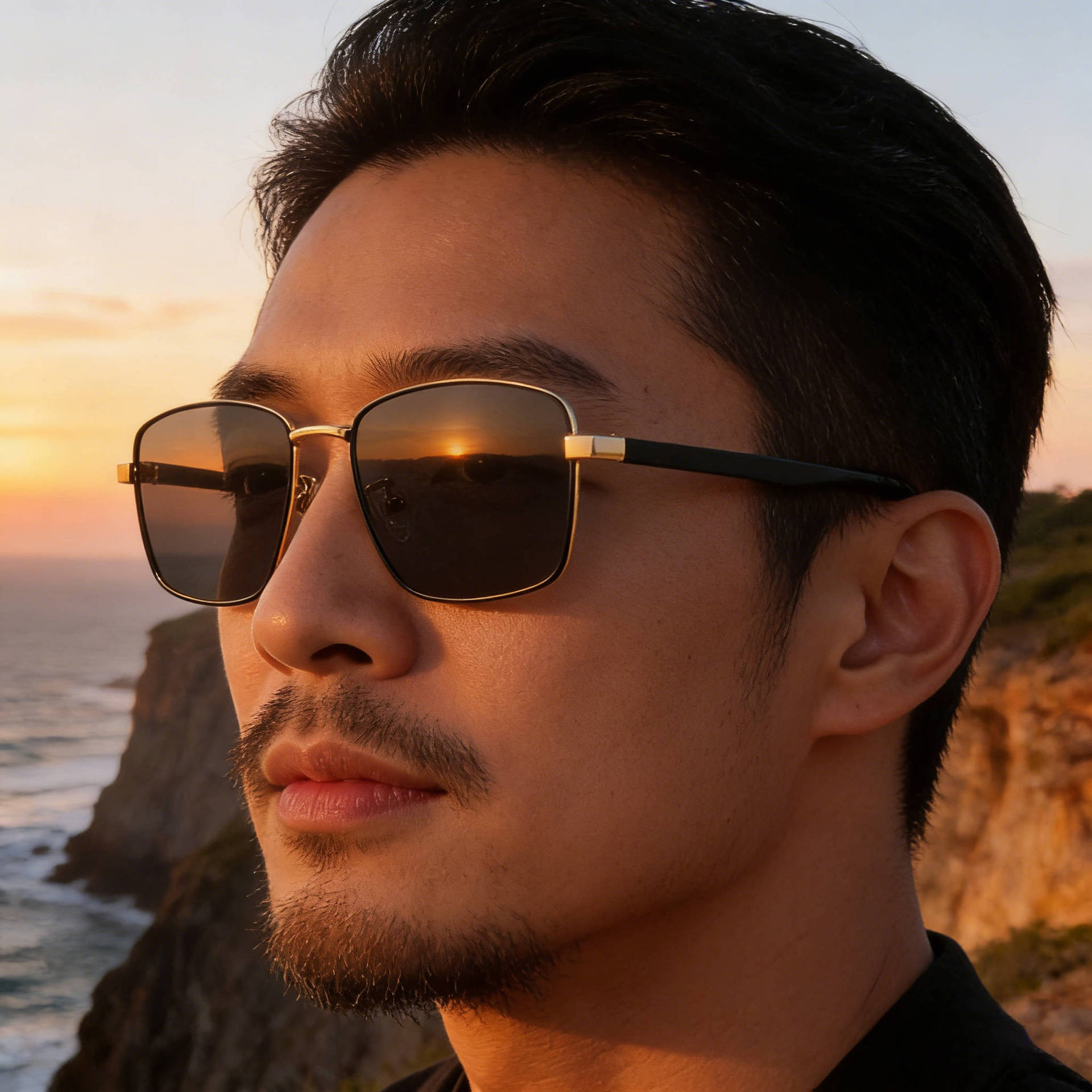 2026 New European American Fashion Square Small Frame Polarized Sunglasses Simple and Stylish Sun Protection Glasses for Men,