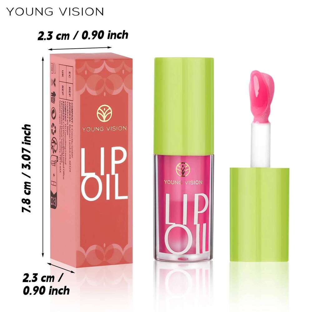 YOUNG VISION Transparent Oil 6 Colors Available for Moisturizing Oil, Enriching Lip Protection, Lipgloss W260311