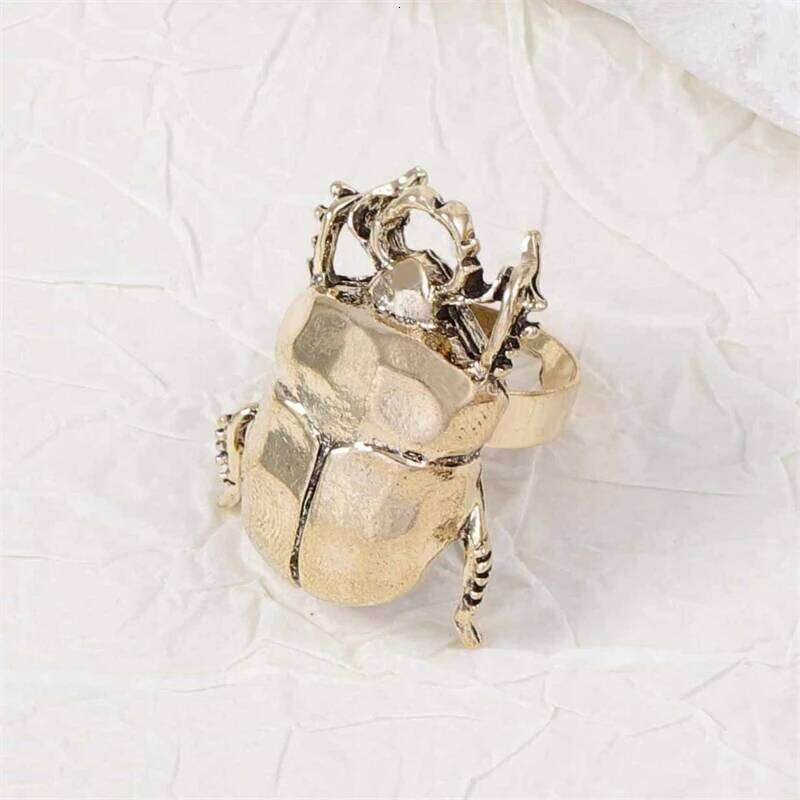 Retro Insect Opening For Women Animal Beetle Cicada Punk Hip-hop Adjustable Finger Ring Trend Daily Party Jewelry Accessory H260312