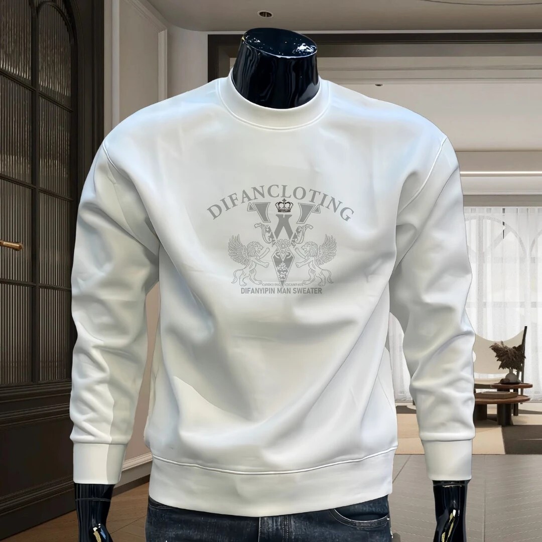 Autumn Winter New Trendy Brnd Printed Men's Swetshirt Fshion Pullover Round Neck Designer Hoodie Long Sleeve Csul Verstile Trendy Men's Flee