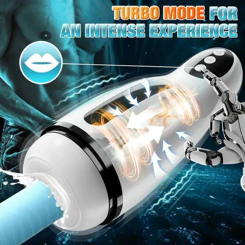 Mens Smart Heating Masturbator 10 Mode Sucking Blowjob Vibrator Trainer Dicks Cocks Penis Pump Massager Adult Male Sex Toy Z260312