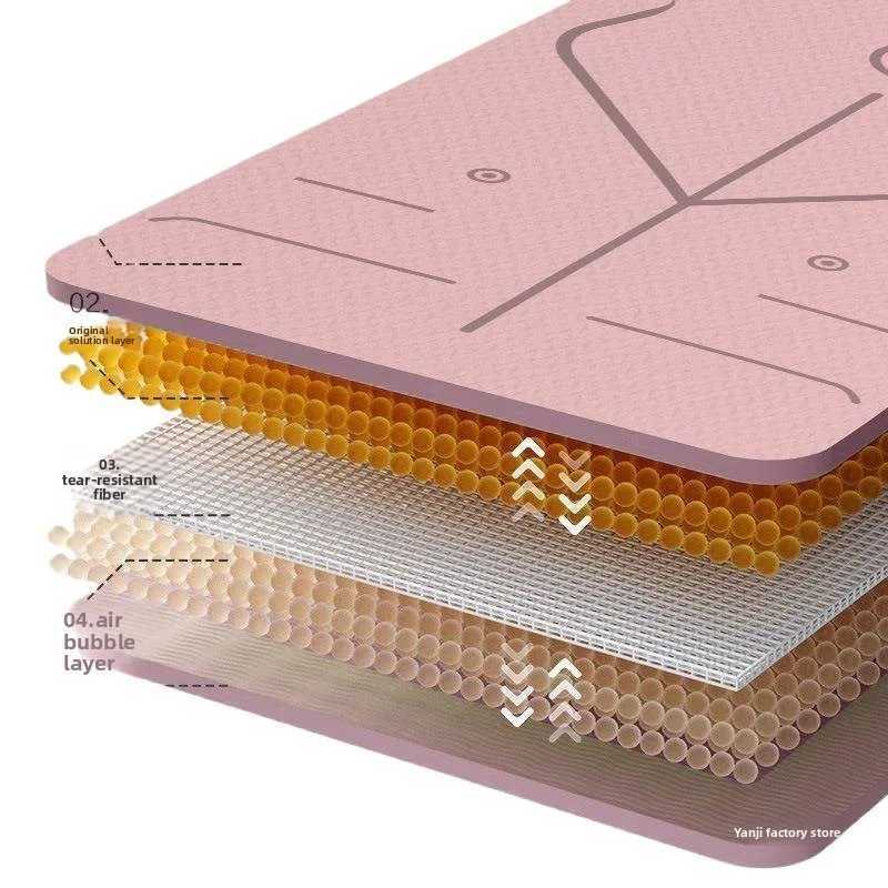 Yoga Mat Fitness Mat Household Non-slip Shock Absorption Silent Thickened Widened Sound Insulation Girls Jump Mat Floor Mat M260312