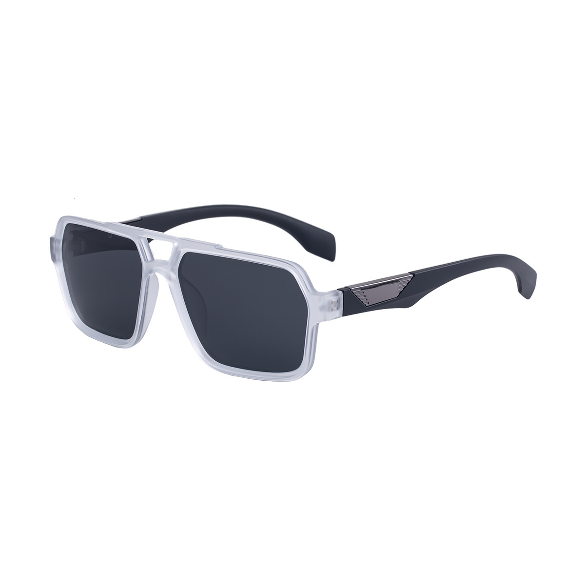 2026 New Fashion Square Frame Polarized Personality Retro Double Bridge Sun Protection Sunglasses Men's