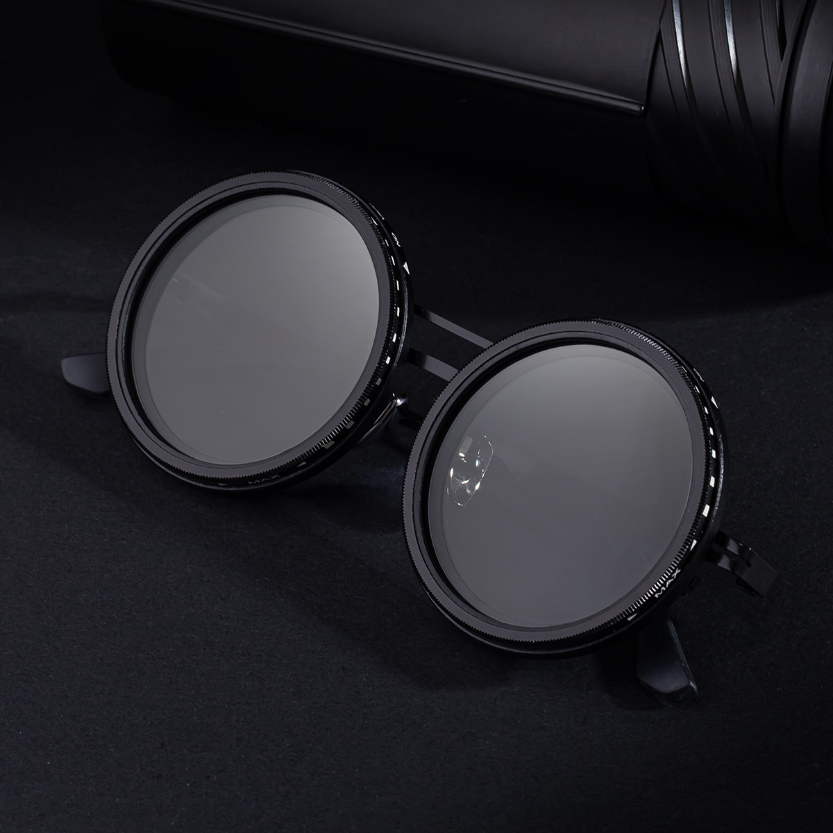 2026 New Fashion Round Frame ND Adjustable Outdoor Sun Protection Sunglasses for Men,