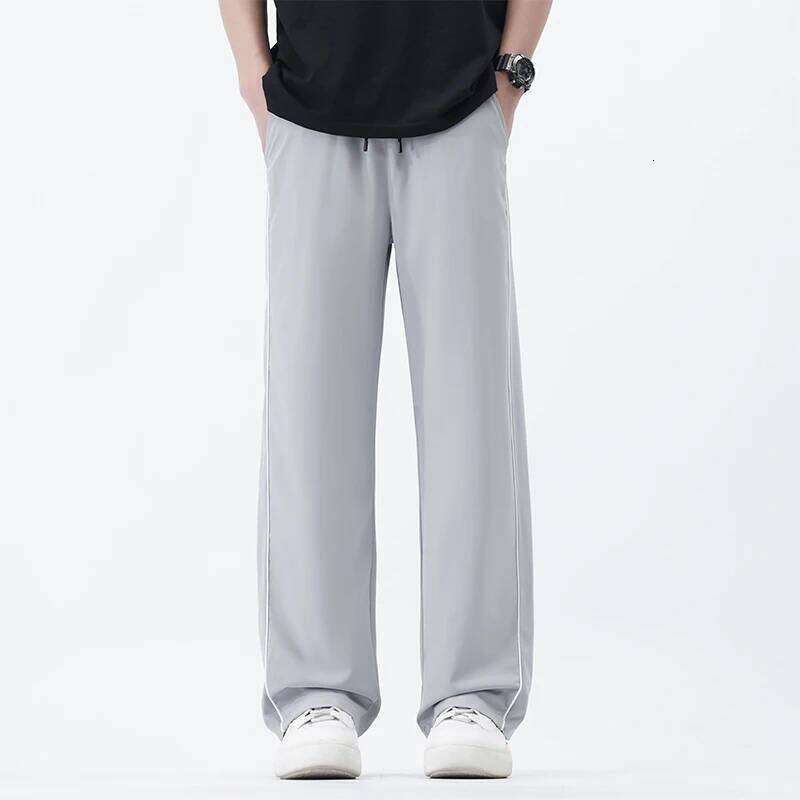 Summer Men Sweatpants Joggers Straight Pants Neutral Breathable Loose Outdoor Quick Drying Fabric Fitness pants Casual Trouser