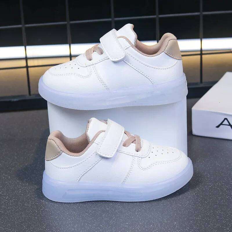 Fashion Girls' Sneakers 2025 Spring New Kids Luminous Breath Boys Shoes Anti Slip Girls Casual Shoe Zapatos H260312