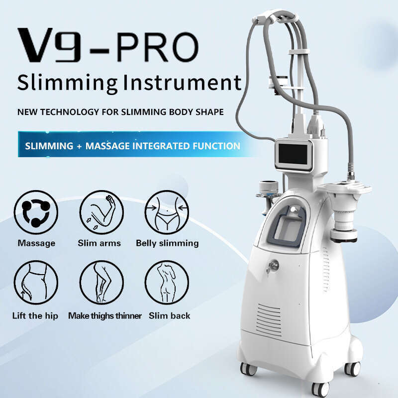 Upgrade 2 Handles Cavitation Vacuum Rolling RF Body & Face Contouring Lipolysis Fat Dissolving Vela Body Slimming V9 Pro Body Sculpting Machine