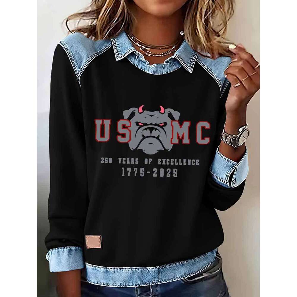 2026 New Women's Fashionable Floral Retro Pattern Long-Sleeved T-Shirt, Suitable for Everyday Wear and Stylish Outfits