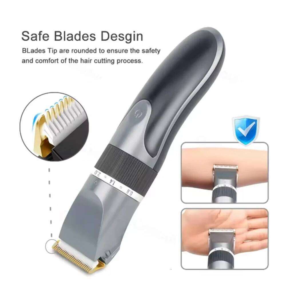 Professional electric men barber beard rechargeable clippers ceramic blades hair trimmer Adult Kid C260312