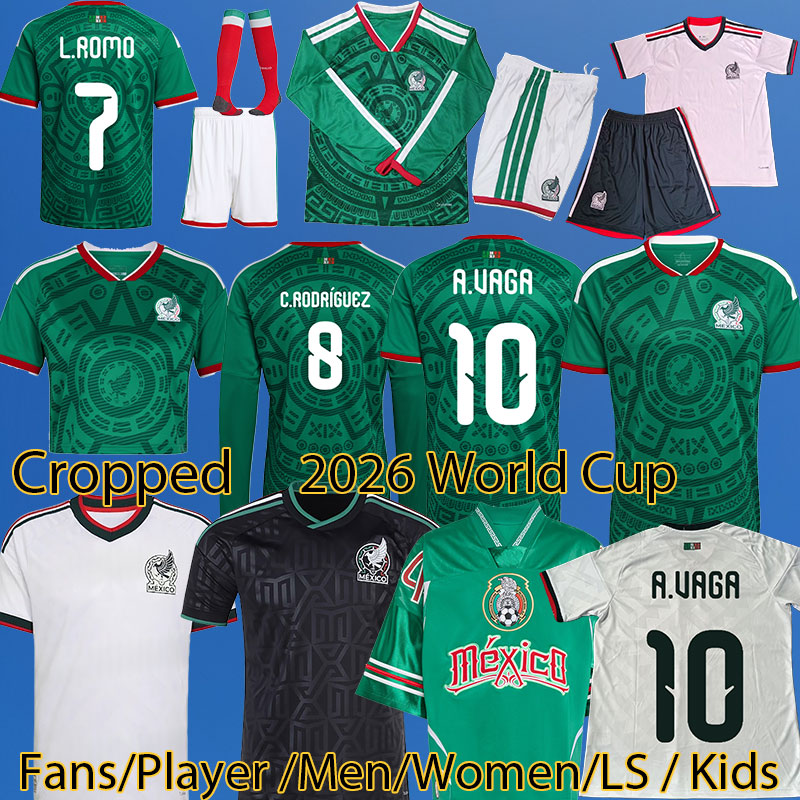 3XL 4XL Mexico 2026 2025 Soccer Jerseys RAUL CHICHARITO LOZANO 24 25 26 Gold Cup kit player fans version A. VEGA kits kids sets football shirt LOZANO ROMO OCHOA RAUL