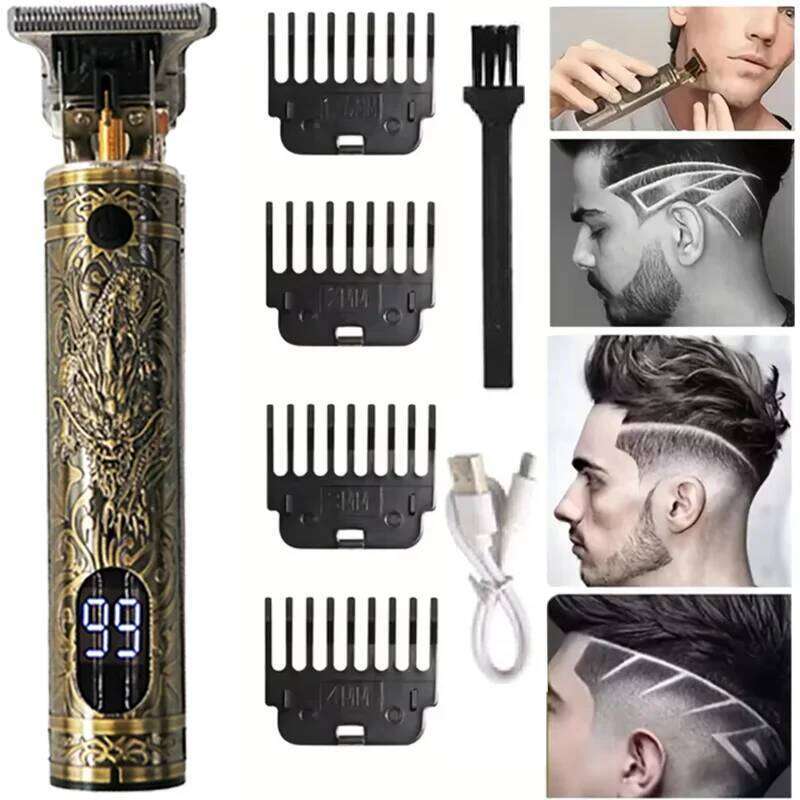 Portable Hairdressing Clipper USB Fast Charging Approaching Zero Gapped Cutting Shaver Man Electric Grooming Kit C260312
