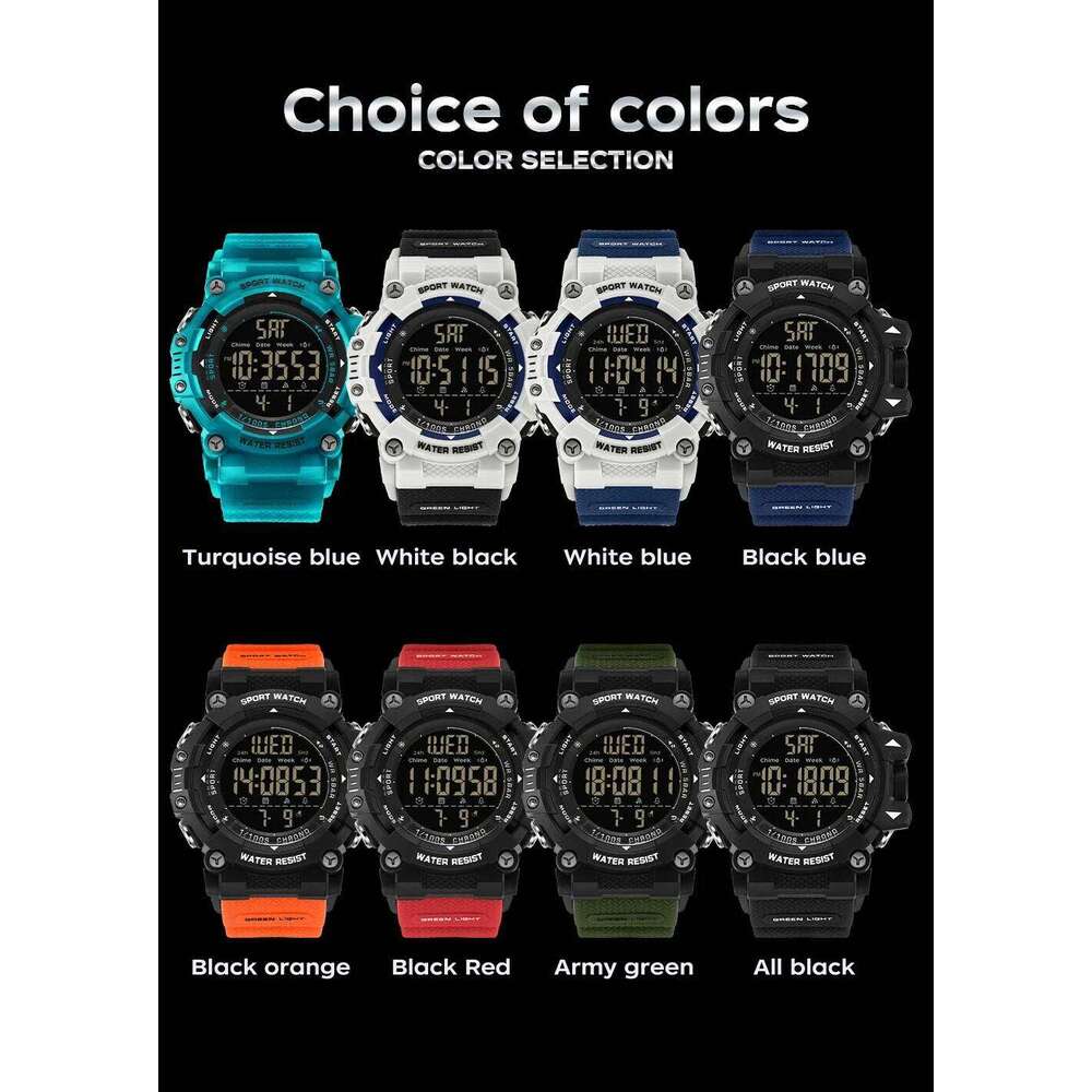 Fashion SANDA 6290 Sports Night Light LED Countdown Alarm Clock Student Electronic Watch 2025