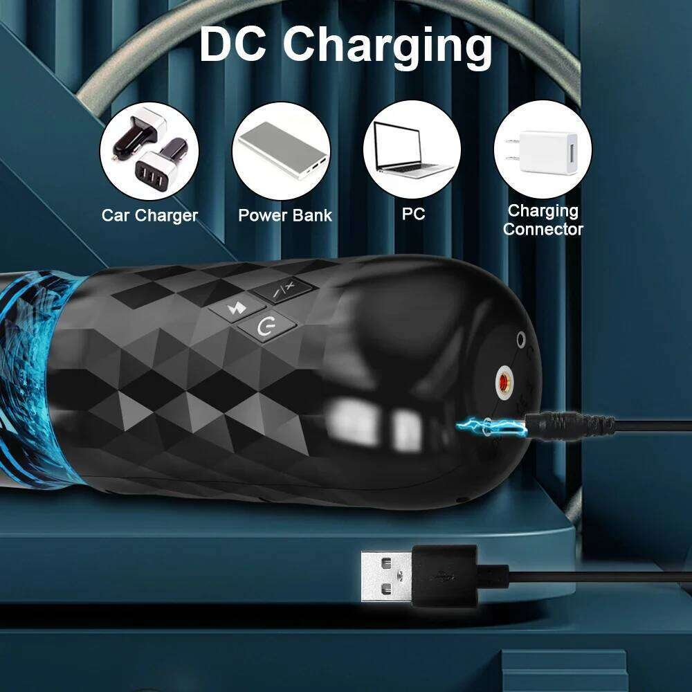 Male Automatic Telescopic Rotation Masturbator Cup Vagina Masturbation Sex Toys Real Doll Toy Men Goods for Adults Piston Z260312