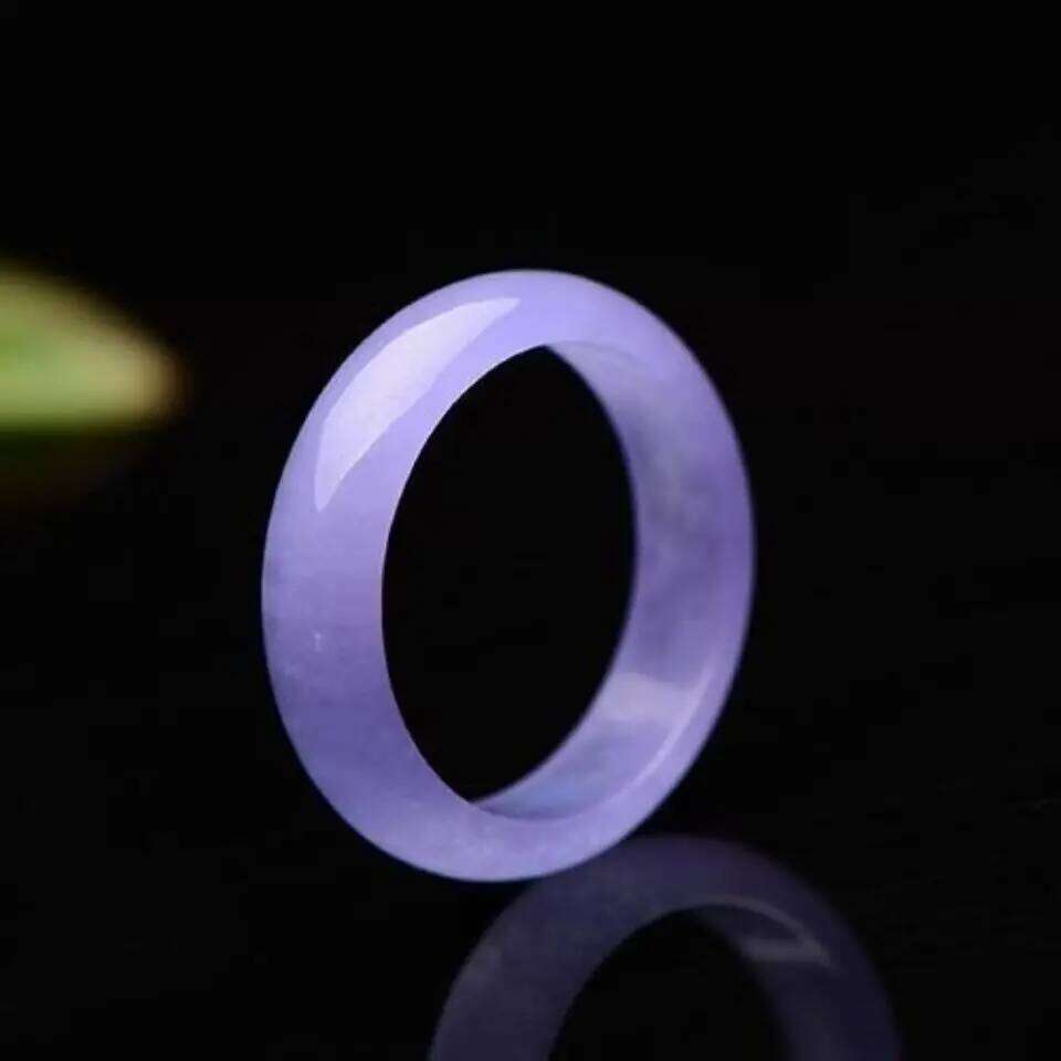 Burma Ring Women Healing Gemstone Fine Jewelry Genuine Myanmar Grade A Jadeite High Ice Purple Jade Rings Anillos Mujer H260312