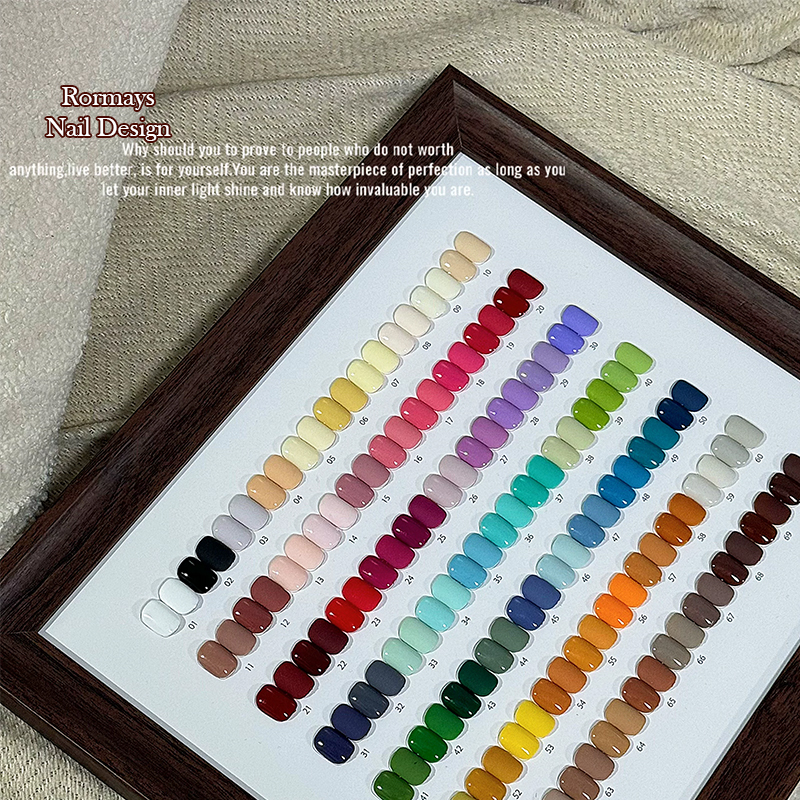70 Colors Solid Color Gel Nail Polish Set Nude & Morandi Tones Soak Off UV LED Nail Gel Kit Salon Quality Long Lasting Nail Art