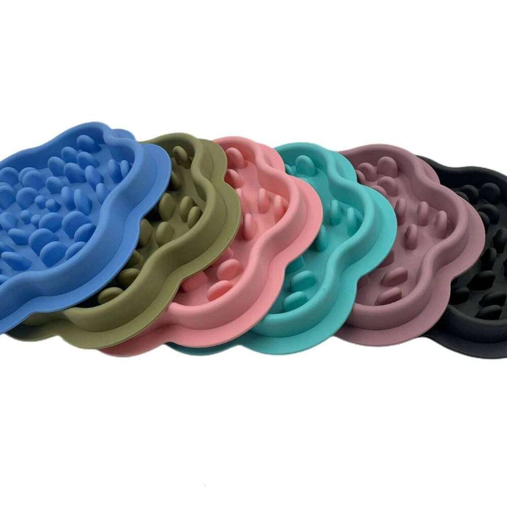 1 Pc Slow Feeder Bowl Pets - Non-Slip Silicone Mat & Dog Cat Bowl, Anti-Gulping Food Dispenser for Fast Eaters 26Y0312
