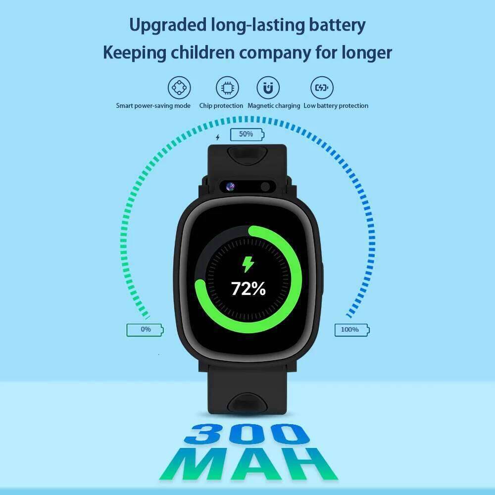 LAXASFIT New Smart Watch For Children HD Touch Screen Camera 18 Games Sleep Monitor Alarm Clock Calculator Holiday Gift Boy Girl