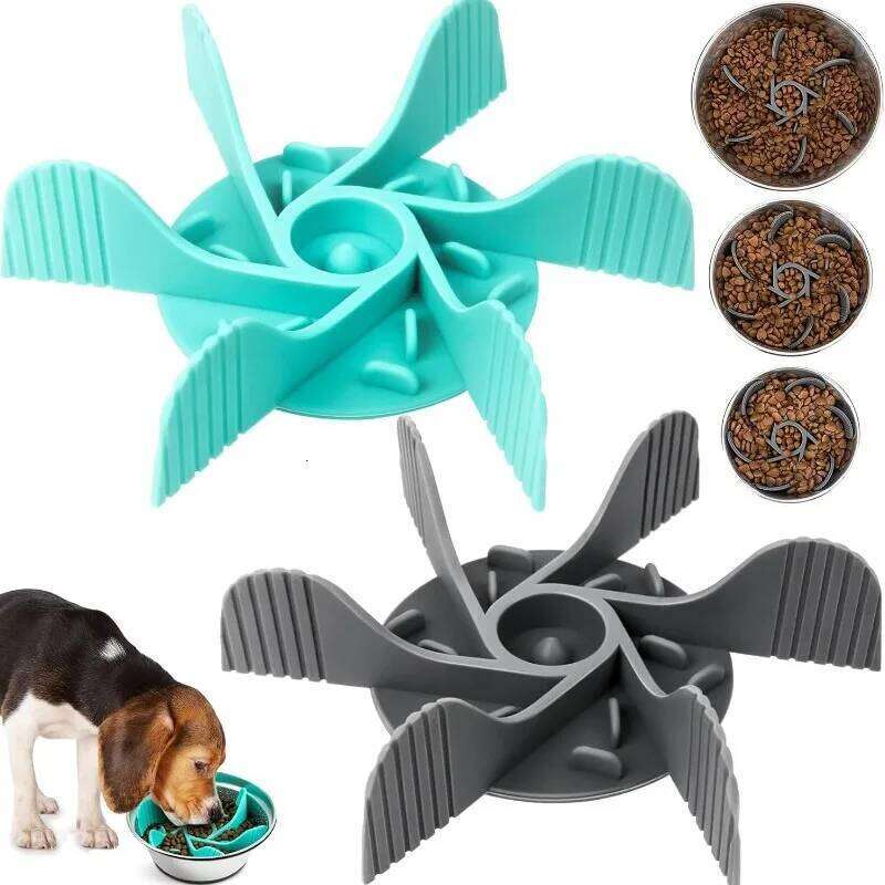 Feeder Plugin Powerful Suction Cup Slow Food Anti Choking Bowl Convenient Easy Clean Extended Dogs Eating Time Pet Supplies 26Y0312