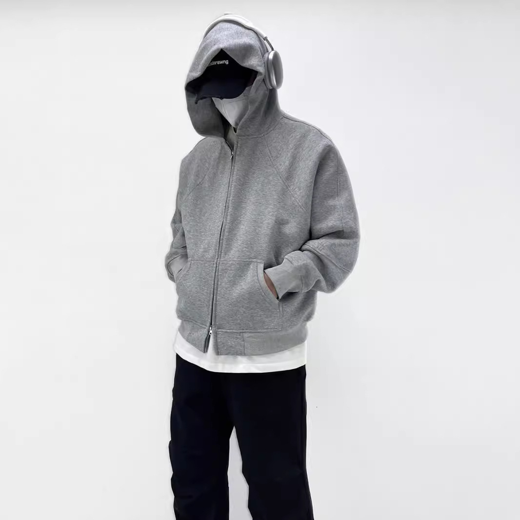 Style Trendy Brand Cleanfit Hooded Sweatshirt For Designer Hoodie Men New Heavyweight Boxy Fit Hoodie Solid Color Top For Spring And Autumn