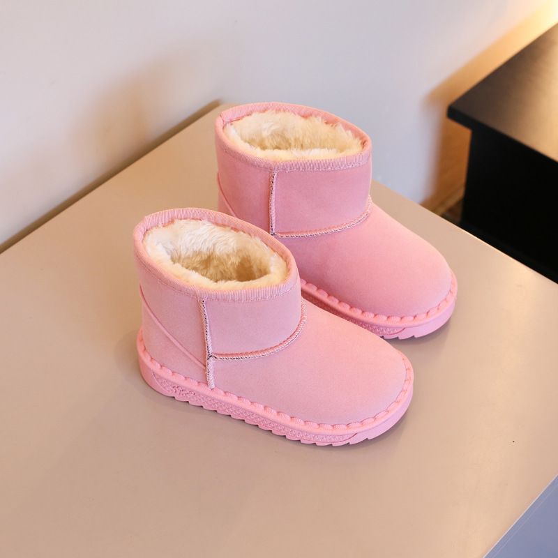 Kids Boots Boys Girls Anti Slip Snow Boots Warm Walkfashion Children's Toddler Boots Winter Cotton Shoes Sizes US8C-US4Y W01098