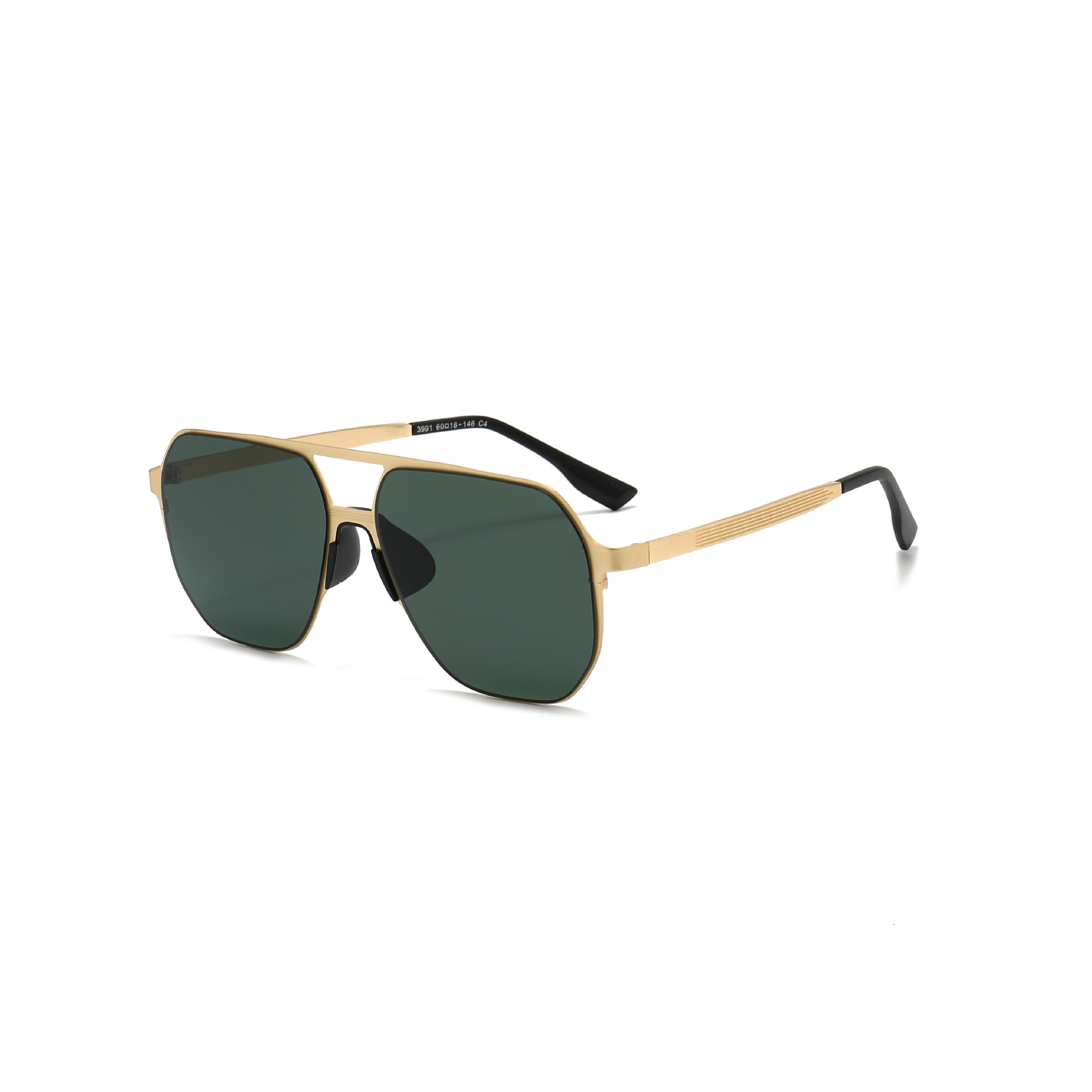 2026 New Fashion Square Frame Nylon Polarized Retro Double-Beam Sun Protection Sunglasses for Men,