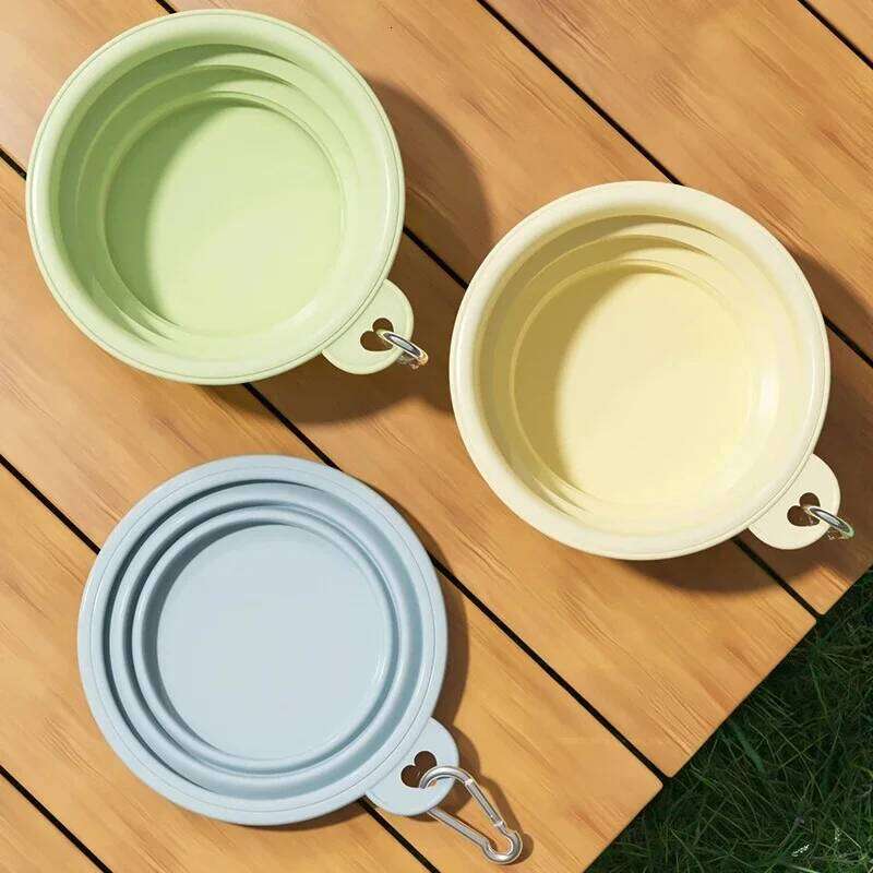 350ml/1000ml Collapsible Outdoor Travel Pet Drinking for Dog Cats Folding Silicone Bowl Puppy Food Container 26Y0312
