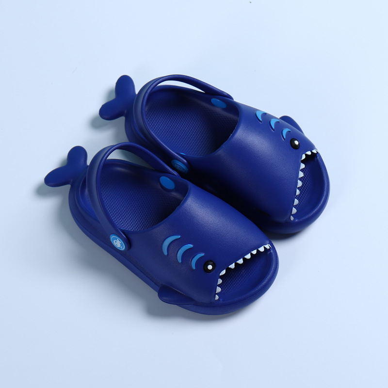Kids Shark Slippers Non-Slip EVA Beach Sandals with Heel Strap for Toddler Boys Girls Eco-Friendly Safety Sof Durable Free shipping