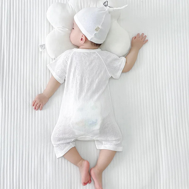 0 To 2year Old 100Cotton Baby Pajamas SummerShort Sleeve Rompers Casual Jumpsuit for bornBaby Boys and Girls 260311