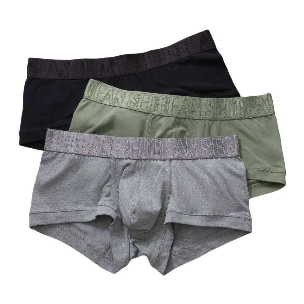 SEOBEAN Men's Breathable Cotton Boxer Shorts U-Convex Pouch Low-Waist Soft Stretch Underwear for Daily Casual & Intimate Wear Z260312