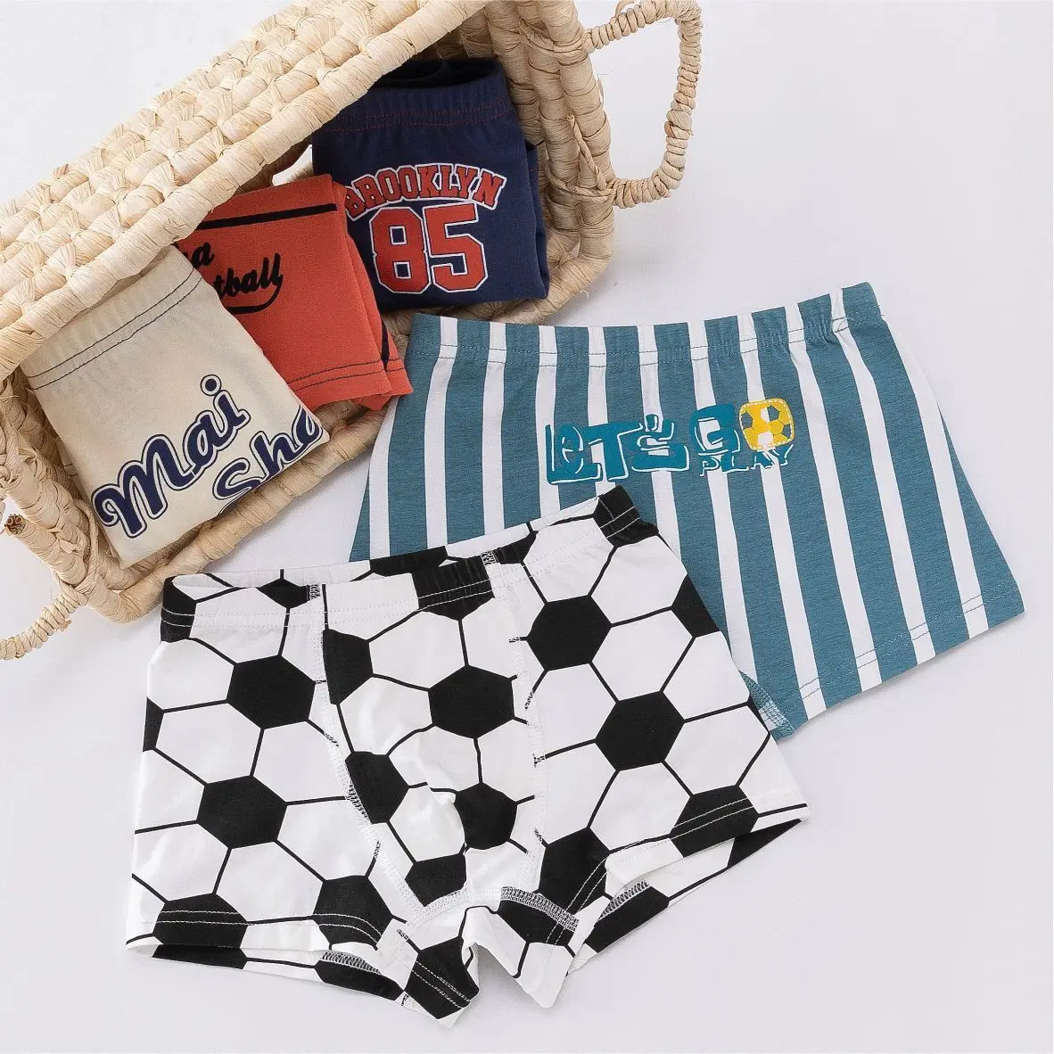 Childrens underwear cotton boxer shorts for boys and teenagers 5pack 260311