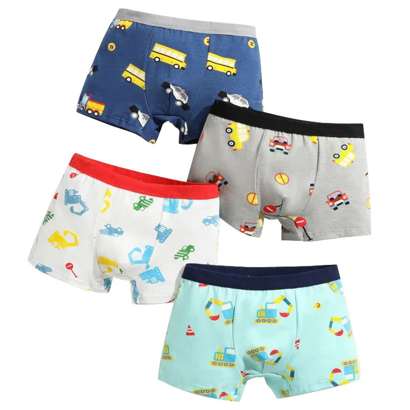 4812 Pcs Boys Boxer sets Briefs Kids Cotton Underwear Baby Underpants Teenager Cartoon Dinosaur Print Soft Children Panties 260311