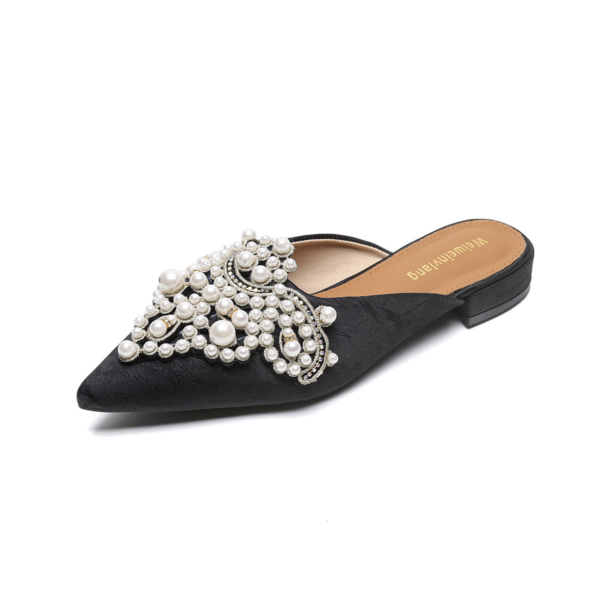 STAOXINDIKE Designer Fashion Heel Wedge Heel Synthetic Fabric Black Closed Open Formal Narrow Budget Heeled Shoes Pumps