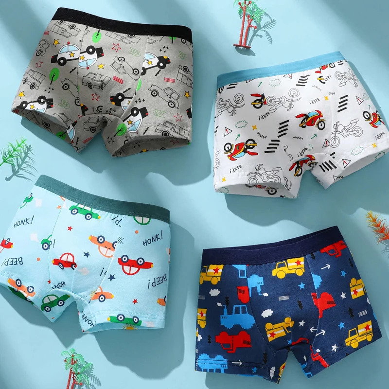 48 pcs Boys Boxer Sets Briefs Kids Cotton Underwear Baby Underpants Teenager Cartoon Dinosaur Print Children Panties Clothes 260311