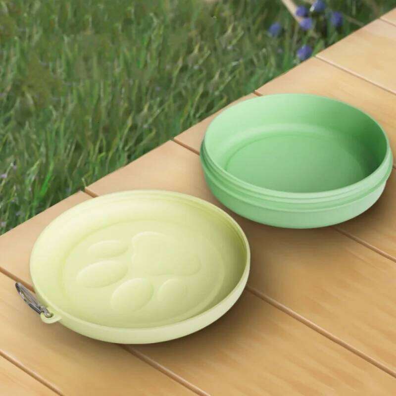 Portable Food Water Container Outdoor Travel Dog Drinking Durable Feeder Bowl for Cats Dogs Pet Feeding Supply 26Y0312
