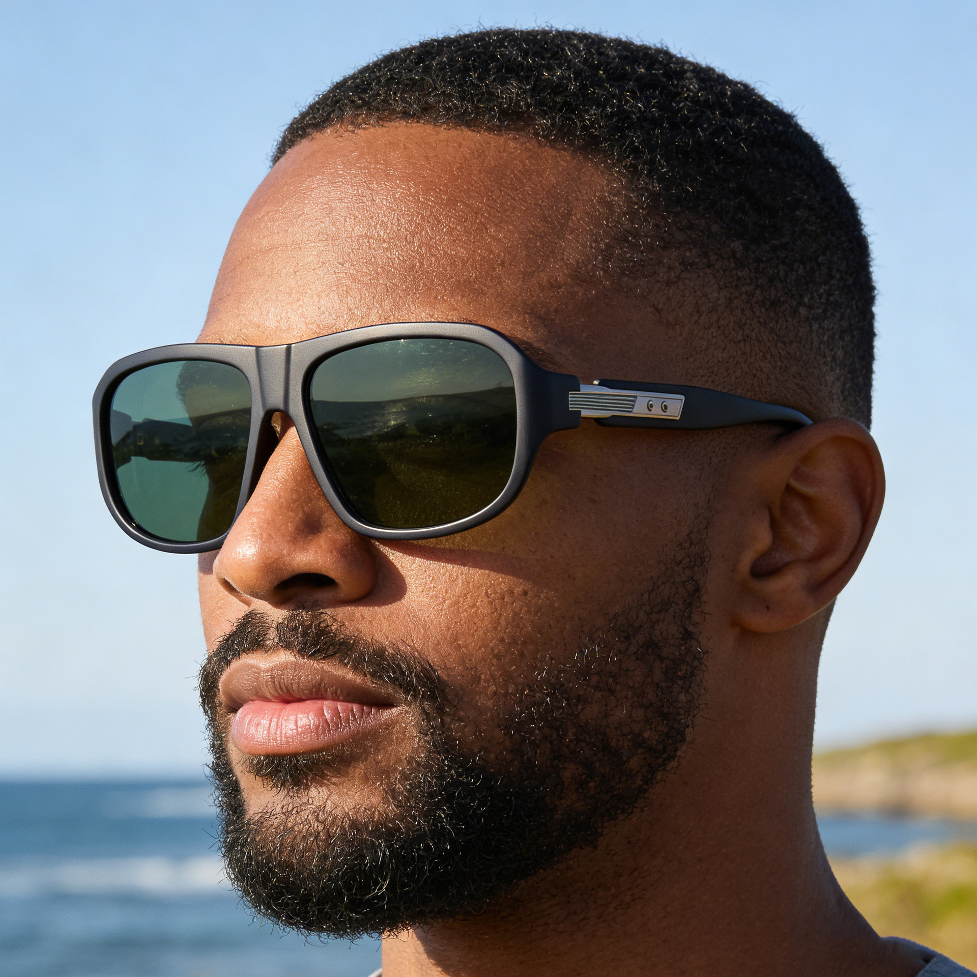 2026 New Fashion Square Frame Polarized Sunglasses Personalized Outdoor Driving Sun Protection Glasses for Men,