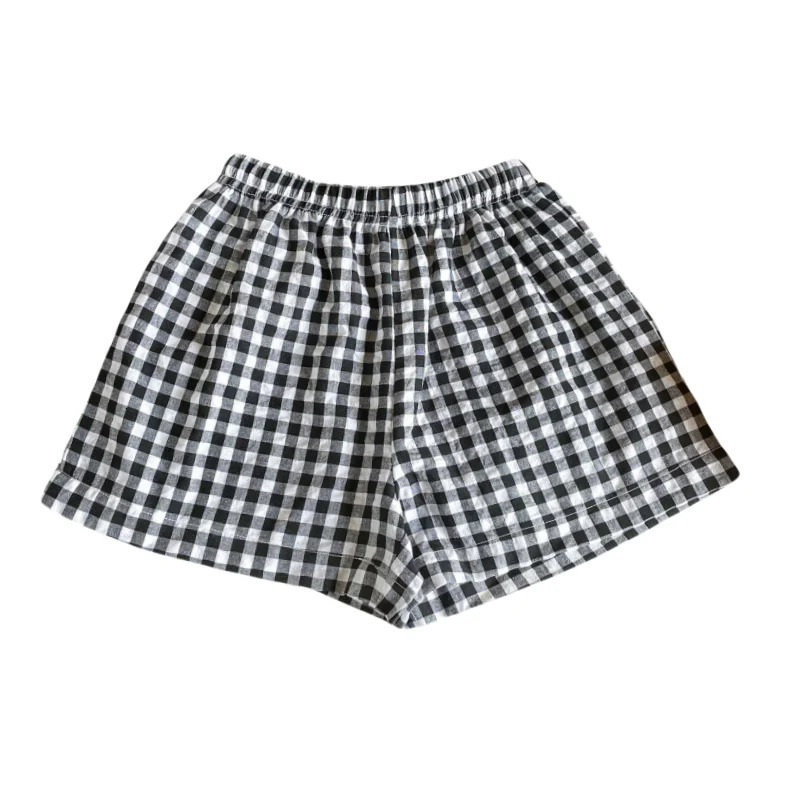 Stylish Korean Toddler Plaid Baby Girls Summer Shorts Breathable Comfortable Cool Boys Beach 260311