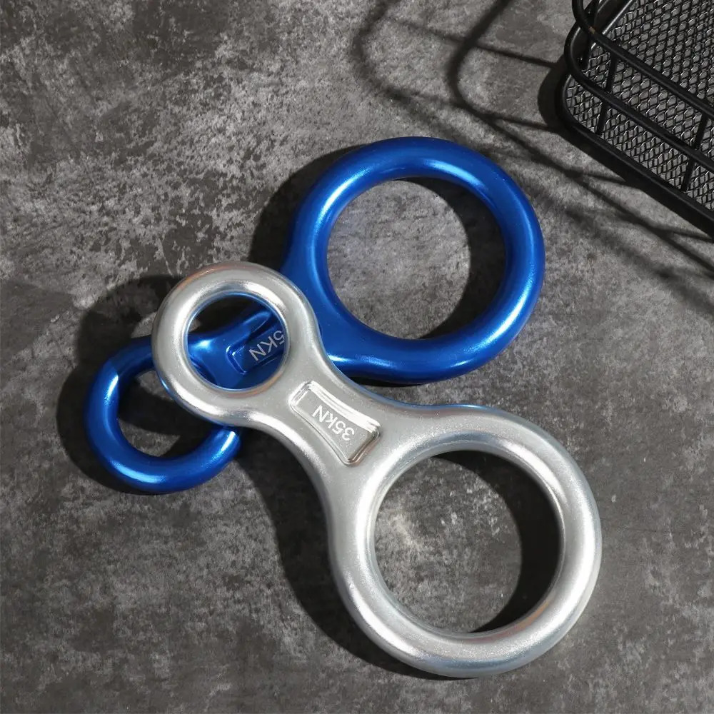 Rock Climbing Descender 35KN Figure 8 Word Rope Ring Downhill Eight Gear Device Equipment 260228