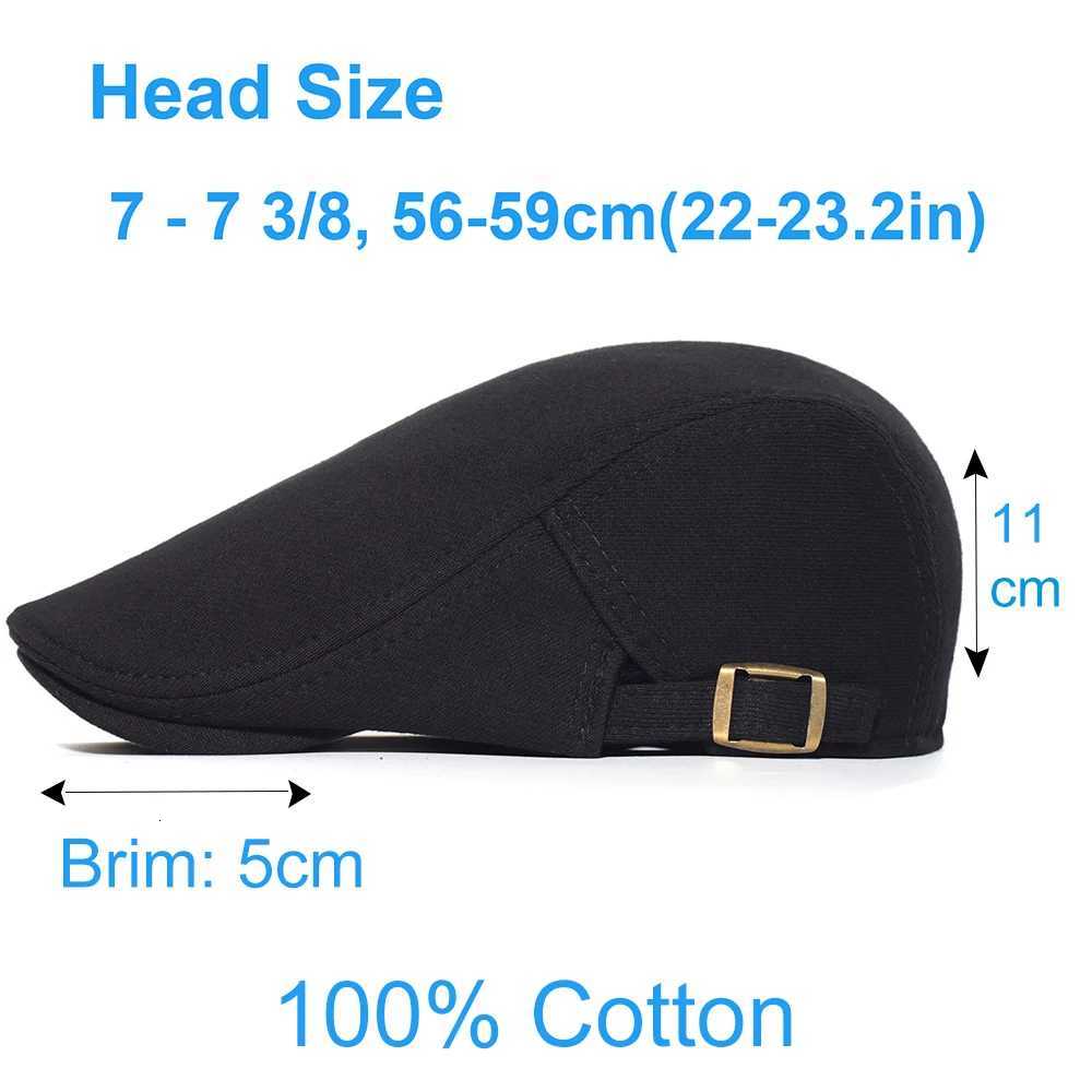 Cotton Adjustable Newsboy Caps Men Woman Casual Beret Flat Ivy Cap Soft Solid Color Driving Cabbie Hats H260312 - view 3