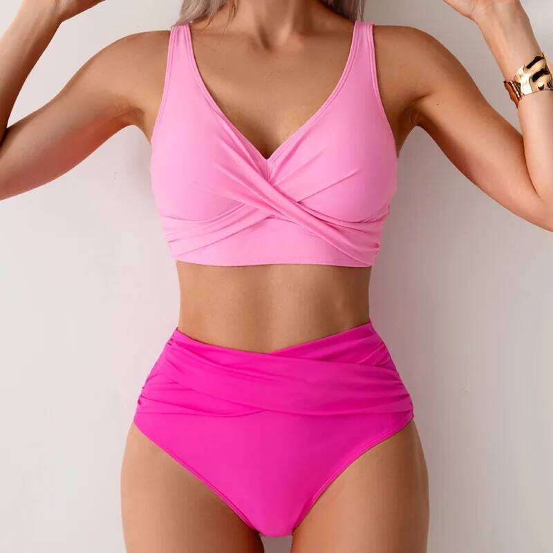 Summer Sexy Bikinis Push Up Swimsuits Women Swimwear For Female Beach Swim Wear Bathing Suits High Waist Bikini Set Pool Bather Y260303