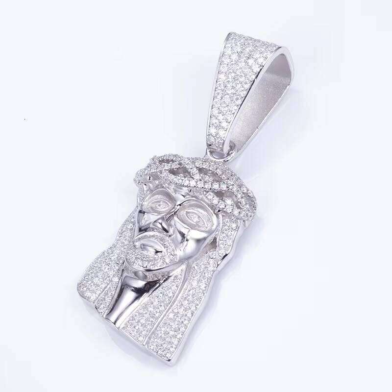 Jewelry Sier Moissanite Jesus Pendant