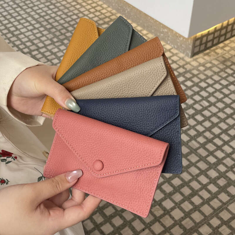 Luxury fashion wallet Fashion Simple Women S Wallet Korean And Japanese Style Envelope New Top Layer Cowhide Mini Coin Purse Multi Card Slot Lightweig