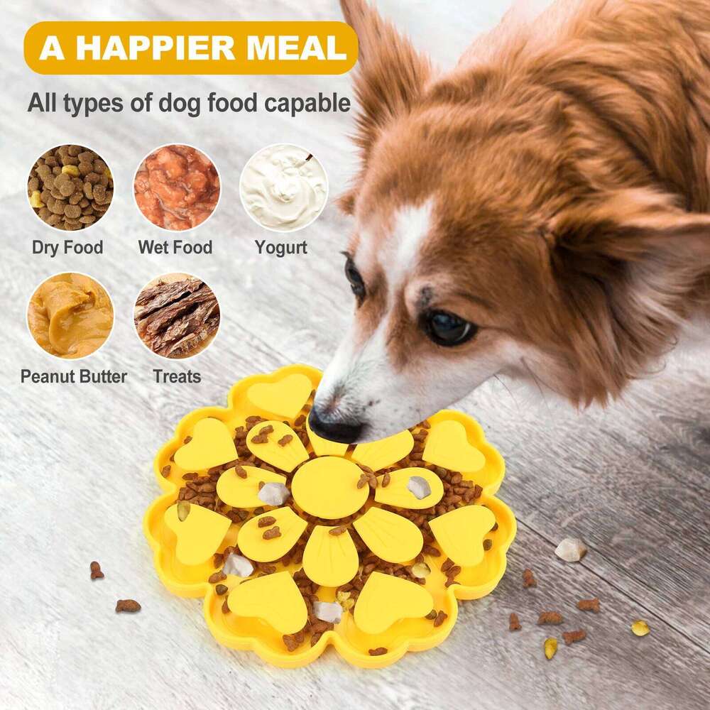 Pet feeder Bowl Licking Lick Feeder Pad with Suction Cup Choke Proof Silicone Slow Food Dog and Cat Feeding Products 26Y0312