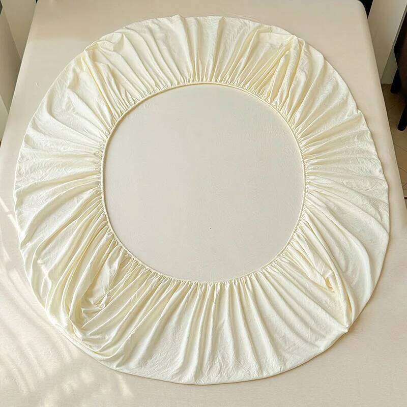 Korean Princess Style Lace Ruffles Wedding Bedding Seersucker Washed Cotton Soft Duvet Cover Set Bed Sheet Pillowcase 3/4Pcs H260312