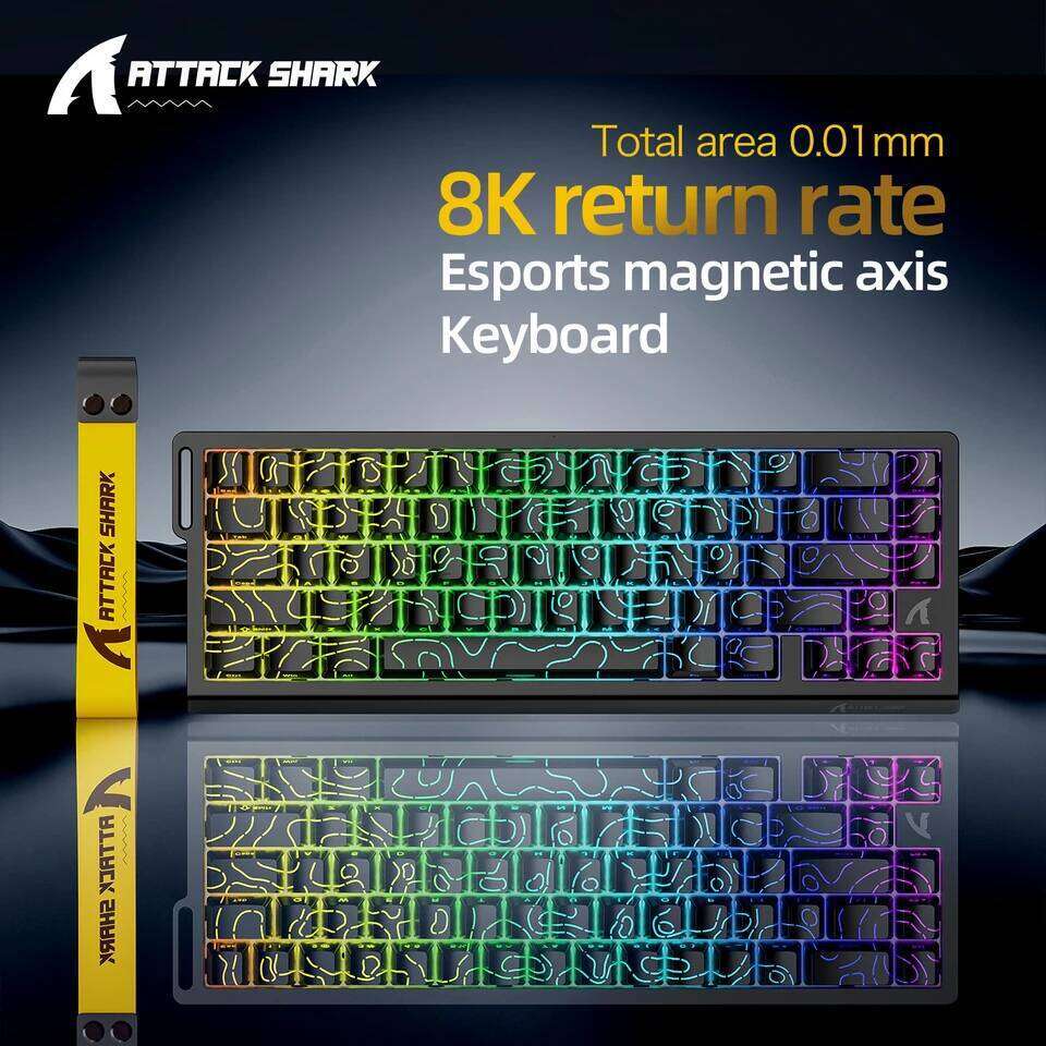 X68HE ATTACK SHARK Magnetic Keyboard Mechanical Wired for Pro Gaming 0.01mm Rapid Trigg 8000Hz SOCD/Rs 0.125ms 128K Rate 26H0311