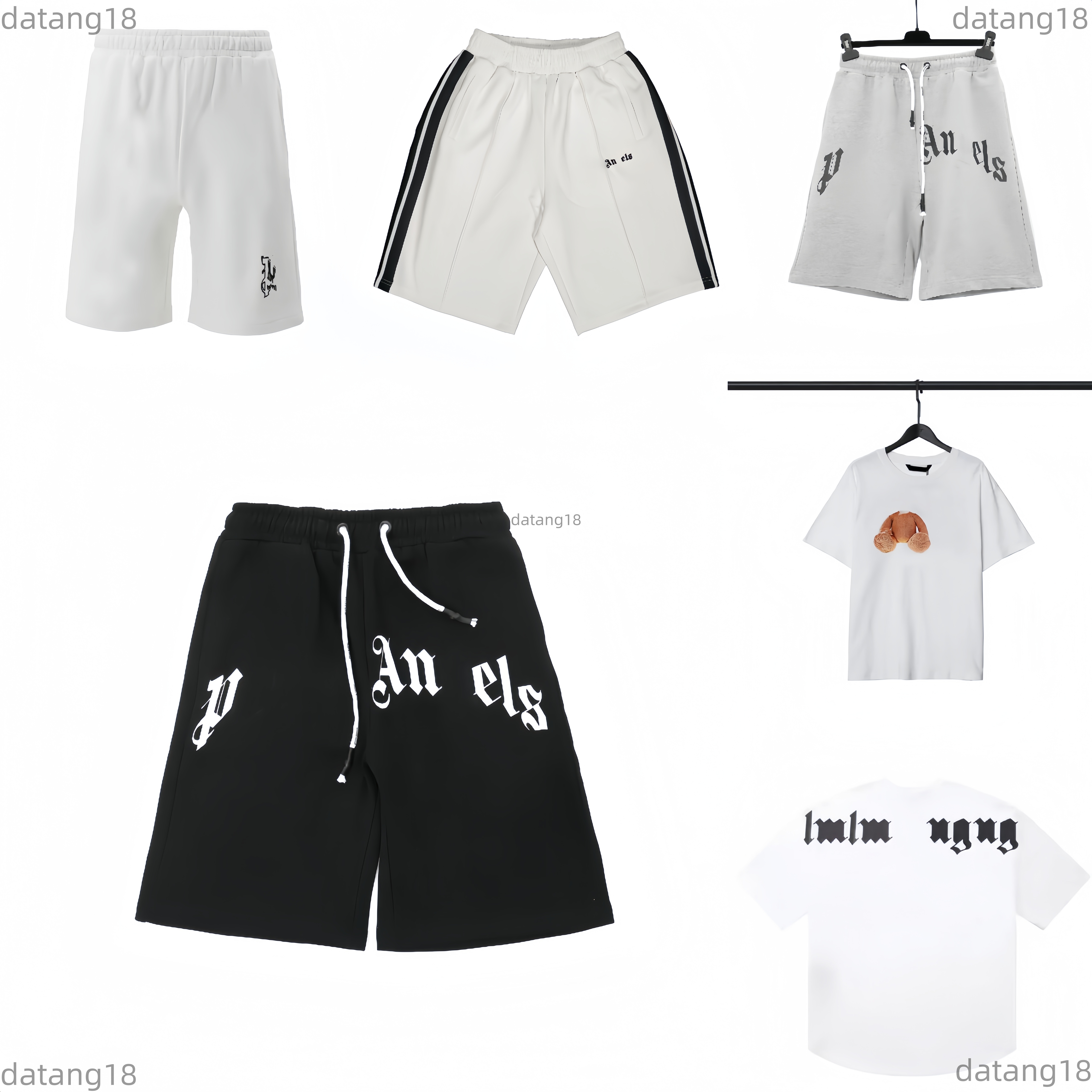 Palm Shorts Mens Short Mens Designer Shorts For Men Basketball Woman Angletracksuit Short Man Relaxed Loose Palms Angrl Shirts Streetwear Summer Beach Stripe 001